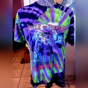 Disneyland Resort Tie-Dye Shirt with Purple and Green